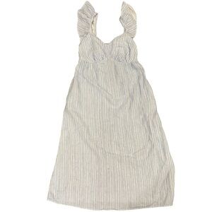 Time and Tru Blue and White Striped Maci Dress sz Small